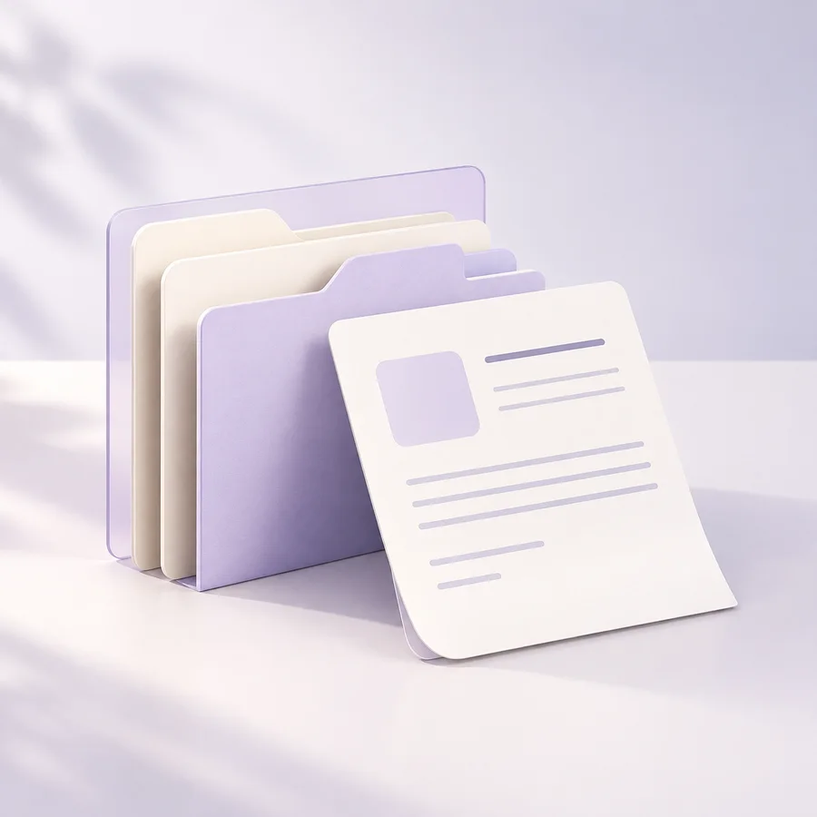 Illustration conceptuelle d’une bibliothèque de documents fictifs